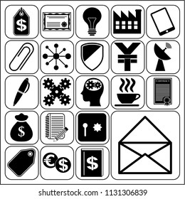 Set of 22 business high quality symbols. Collection. Amazing desing. Vector Illustration.