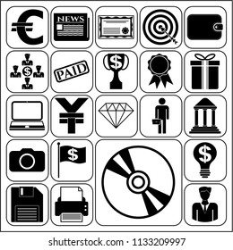 Set of 22 business high quality symbols. Collection. Amazing desing. Vector Illustration.