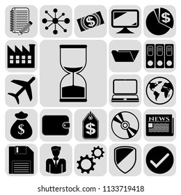 Set of 22 business high quality symbols. Collection. Amazing desing. Vector Illustration.