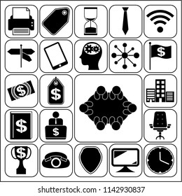 Set of 22 business high quality symbols. Collection. Amazing desing. Vector Illustration.