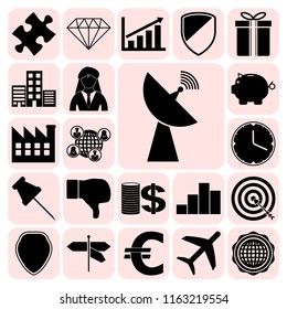 Set of 22 business high quality symbols. Collection. Amazing desing. Vector Illustration.