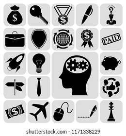 Set of 22 business high quality symbols. Collection. Amazing desing. Vector Illustration.
