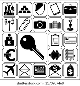 Set of 22 business high quality symbols. Collection. Amazing desing. Vector Illustration.