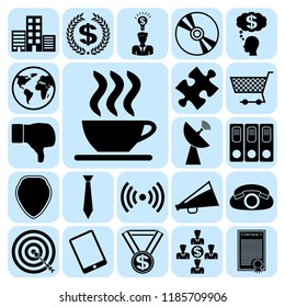 Set of 22 business high quality icons. Collection. Detailed design. Vector Illustration.