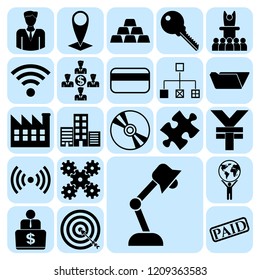 Set of 22 business high quality icons. Collection. Amazing desing. Vector Illustration.