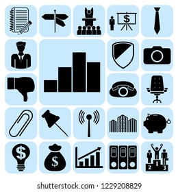 Set of 22 business high quality icons. Collection. Detailed design. Vector Illustration.