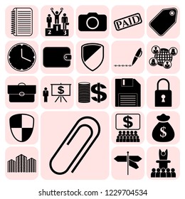 Set of 22 business high quality icons. Collection. Detailed design. Vector Illustration.