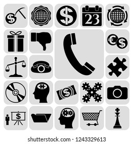 Set of 22 business high quality icons. Collection. Detailed design. Vector Illustration.
