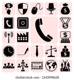 Set of 22 business high quality icons. Collection. Amazing desing. Vector Illustration.