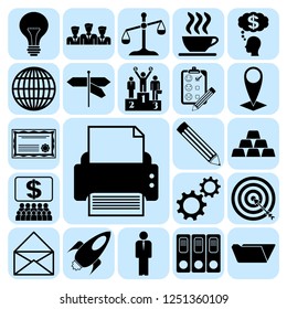 Set of 22 business high quality symbols or icons. Collection. Amazing desing. Vector Illustration.