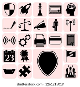 Set of 22 business high quality symbols. Collection. Amazing desing. Vector Illustration.