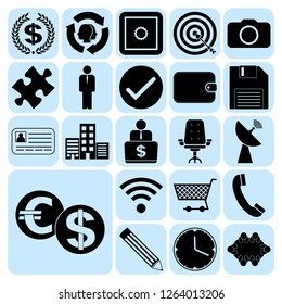 Set of 22 business high quality icons. Collection. Detailed design. Vector Illustration.