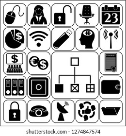 Set of 22 business high quality symbols. Collection. Amazing desing. Vector Illustration.