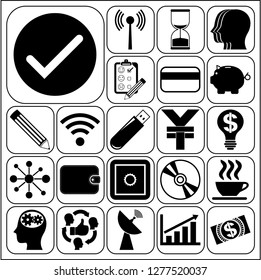 Set of 22 business high quality symbols. Collection. Amazing desing. Vector Illustration.