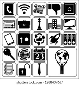 Set of 22 business high quality symbols. Collection. Amazing desing. Vector Illustration.