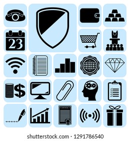 Set of 22 business high quality icons. Collection. Amazing desing. Vector Illustration.