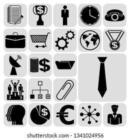 Set of 22 business high quality symbols. Collection. Detailed design. Vector Illustration.