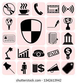 Set of 22 business high quality symbols. Collection. Amazing desing. Vector Illustration.
