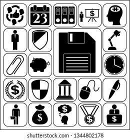 Set of 22 business high quality symbols. Collection. Amazing desing. Vector Illustration.