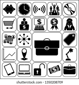 Set of 22 business high quality icons. Collection. Detailed design. Vector Illustration.