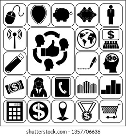Set of 22 business high quality symbols. Collection. Amazing desing. Vector Illustration.