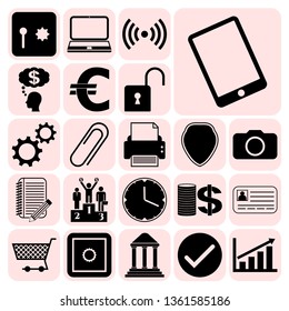 Set of 22 business high quality icons. Collection. Amazing desing. Vector Illustration.