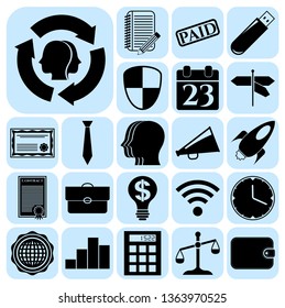 Set of 22 business high quality symbols. Collection. Amazing desing. Vector Illustration.