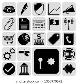 Set of 22 business high quality symbols. Collection. Amazing desing. Vector Illustration.