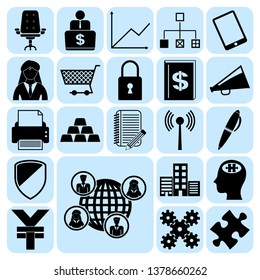 Set of 22 business high quality symbols. Collection. Amazing desing. Vector Illustration.