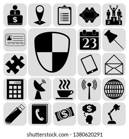 Set of 22 business high quality symbols. Collection. Amazing desing. Vector Illustration.