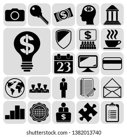 Set of 22 business high quality symbols. Collection. Amazing desing. Vector Illustration.