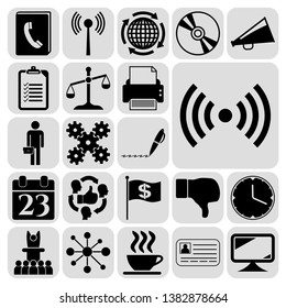 Set of 22 business high quality icons. Collection. Amazing desing. Vector Illustration.