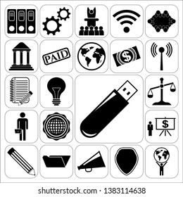 Set of 22 business high quality symbols. Collection. Detailed design. Vector Illustration.