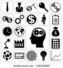 Set of 22 business high quality icons. Collection. Amazing desing. Vector Illustration.