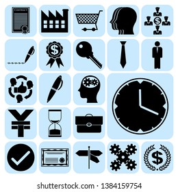 Set of 22 business high quality icons. Collection. Amazing desing. Vector Illustration.