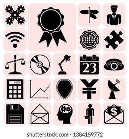 Set of 22 business high quality icons. Collection. Detailed design. Vector Illustration.