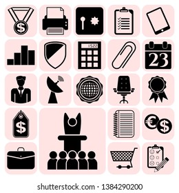 Set of 22 business high quality symbols. Collection. Amazing desing. Vector Illustration.