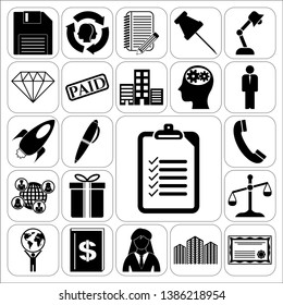 Set of 22 business high quality icons. Collection. Amazing desing. Vector Illustration.