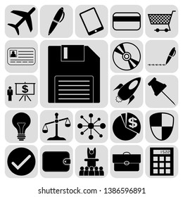 Set of 22 business high quality icons. Collection. Amazing desing. Vector Illustration.