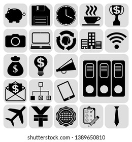 Set of 22 business high quality symbols. Collection. Amazing desing. Vector Illustration.