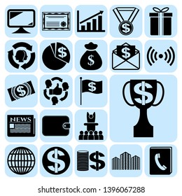 Set of 22 business high quality symbols. Collection. Amazing desing. Vector Illustration.