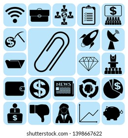 Set of 22 business high quality icons or symbols. Collection. Amazing desing. Vector Illustration.