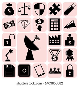 Set of 22 business high quality symbols. Collection. Detailed design. Vector Illustration.