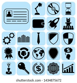 Set of 22 business high quality symbols. Collection. Amazing desing. Vector Illustration.
