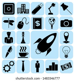Set of 22 business high quality symbols. Collection. Amazing desing. Vector Illustration.