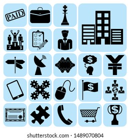 Set of 22 business high quality symbols. Collection. Amazing desing. Vector Illustration.