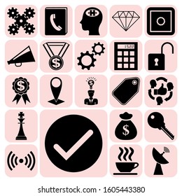 Set of 22 business high quality symbols. Collection. Amazing desing. Vector Illustration.