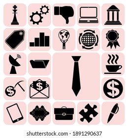 Conjunto de 22 símbolos o iconos de alta calidad para empresas. Diseño conceptual. 