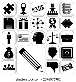 Set of 22 Business high quality symbols or icons. Amazing desing. 
