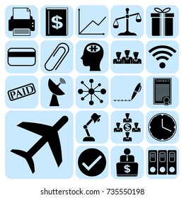 Set of 22 business high quality icons. Collection. Detailed design. Vector Illustration.